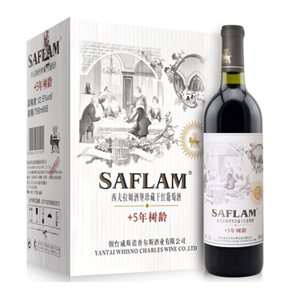 西夫拉姆（SAFLAM）红酒 酒堡干红葡萄酒5年树龄750ml*6瓶 整箱