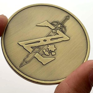 海贼王剑侠青古铜纪念章 收藏币天眼硬币动漫50mm剑花币纪念币