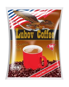 进口俄罗斯大鹰原味咖啡马来西亚产三合一甜速溶咖啡50小袋大鹰牌