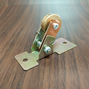 导电轮 集电轨导电刷 A-02双向导电子 带铜片一寸实心极电轮