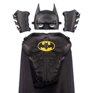 圣诞节儿童蝙蝠侠玩具套装演出服装男童盔甲面具披风可穿黑色铠甲