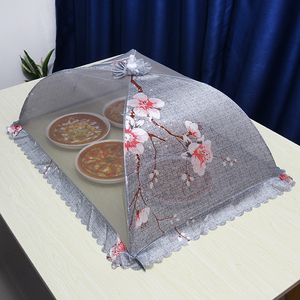 餐桌盖菜罩防苍蝇防尘饭菜罩子大号圆形可折叠食品罩剩饭菜伞罩子