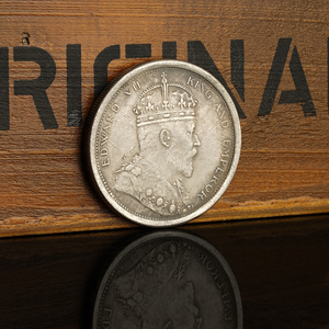 1904英国国王爱德华七世纪念银币银元 香港一元银圆外贸硬币收藏