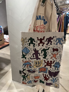 新款Tote bag 托特包涂鸦凯斯哈林 提花购物袋环保袋35X45cm