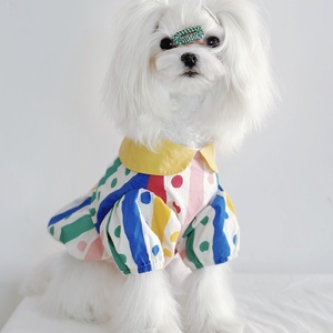 宠物衣服夏季小狗裙子薄款可爱波点马尔济斯约克夏西高地比熊博美