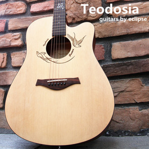 Teodosia初学者入门新手民谣吉他正品乐器电箱女生专用41寸学生