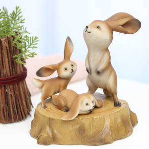断色清仓3折 树脂兔子娃娃家居装饰品摆件创意摆设可爱卡通动物