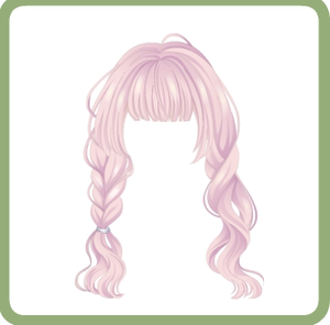 【小俊】奥比岛粉色慵懒麻花辫，绝版熊装，游戏单品