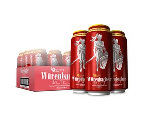 一箱包邮 瓦伦丁（Wurenbacher）烈性啤酒500ml*24听整箱德国进口