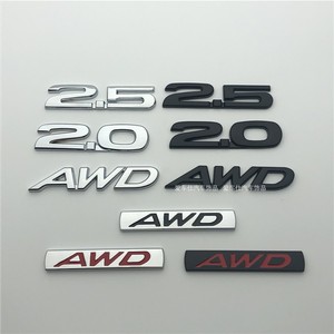 适用马自达金属2.0改装车标阿特兹昂克赛拉2.5四驱标AWD侧标车贴