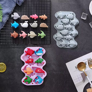 海洋模具硅胶diy蛋糕装饰卡通多款鱼型巧克力布丁冰格耐高温烘焙
