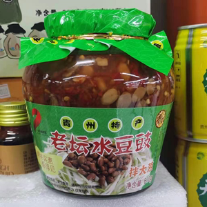 包邮黔多多贵州特产 推荐玻璃瓶包装乡下妹老坛水豆豉610克调味料