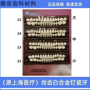 牙科白合金钉瓷牙 齿科白金钉瓷牙  jz-81上海瓷牙 正品