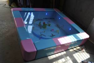 玻璃钢方型圆形水床带灯光室内淘气堡配件配置儿童乐园游乐场设备