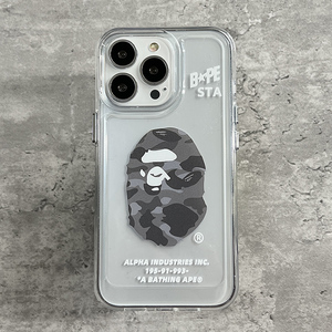 迷彩猿猴适用苹果15手机壳iPhone13透明14pro防摔12promax太空亚克力11外壳x男士xr软边硬背面xs潮牌个性时尚