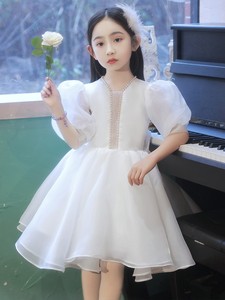 生日小礼裙日常可穿花童婚礼女孩主持人学生艺考礼服女钢琴演出服