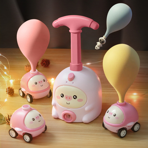 儿童小猪空气动力气球车会飞玩具 女孩男孩网红爆款3岁益智小汽车