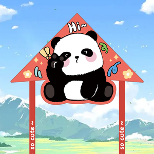 嗨！熊猫新款风筝儿童手持大人专用潍坊24年网红微风易飞到手可飞