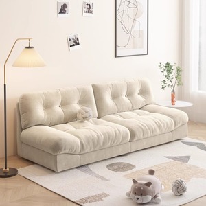 北欧式科技布云朵懒人沙发小户型简约布艺沙发网红奶油风轻奢沙发
