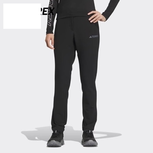 正品adidas阿迪TERREX女运动训练户外黑色休闲梭织长裤IS8916