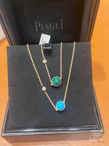 Piaget伯爵经典女款时来运转系列转运珠彩宝项链巴黎萌猫代购