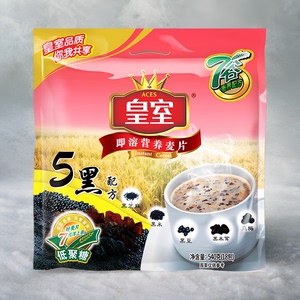 皇室5黑营养燕麦片540克（内含18小袋）即食早餐杂粮食品袋装