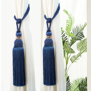 欧式创意系带窗帘扣绑带现代简约扎带束带一对装饰品捆绑绳子挂球