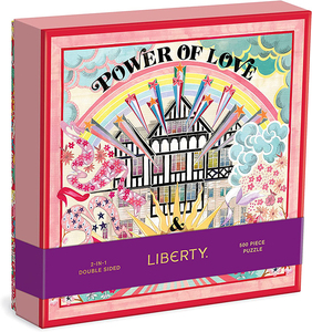 （现货）Galison Liberty 爱的力量 异形双面拼图 美国进口500片