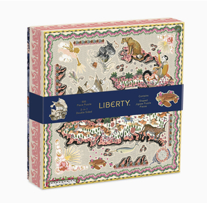 （现货）Galison Liberty利伯提伦敦 异形双面拼图 500片美国进口