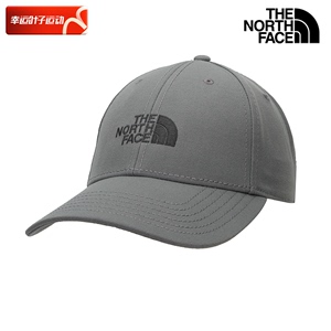 北面灰色帽子男帽女帽2024夏季新款运动帽户外遮阳棒球帽鸭舌帽潮