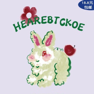 卡通卫衣兔子小动物烫画贴 女装热转印辅料印花来图定做韩国烫画