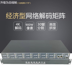 4K网络高清解码矩阵H265兼容海康大华视频解码器HDMI矩阵 30分割