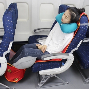 坐长途飞机睡觉神器座椅隔脏套汽车旅行充气脚垫火车高铁儿童吊床