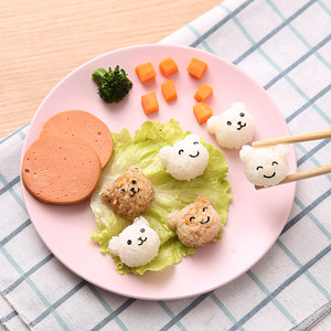 烘焙工具 可爱卡通小熊饭团模具家用亲子DIY寿司儿童点心模具