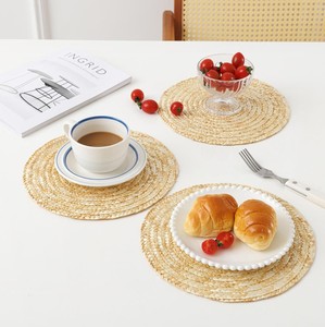 日式麦秸草编编织餐垫餐厅餐桌隔热垫餐盘垫碗垫锅垫桌装饰麦秆垫