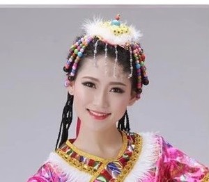 特价爆款藏族舞蹈演出服装头饰少数民族头饰女藏服头饰古装小辫子