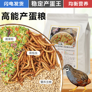 芦丁鸡高能产蛋粮卢丁鸡饲料高蛋白专用蔬菜干面包虫混合营养鸡粮