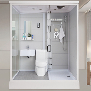 淋浴房整体一体式家用室内卫生间厕所集成卫浴农村浴室宾馆洗澡间