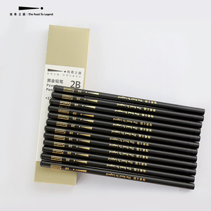 传奇之路黑金铅笔素描速写绘画美术专用套装炭笔2B/4B/6B/8B/14B