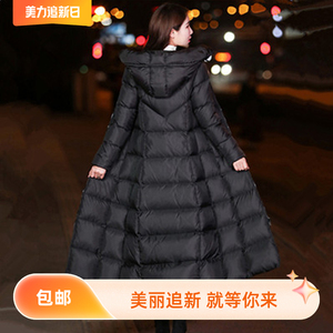 反季羽绒棉衣女中长款冬季韩版修身大码加厚棉服过膝棉袄保暖外套