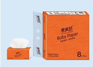 原生木浆纸绵柔亲肤宝宝用纸巾家用实惠装大尺寸面巾纸婴儿抽纸