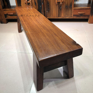 老船木换鞋凳休闲实木长条板凳户外简约中式木头凳坐具船木矮凳子