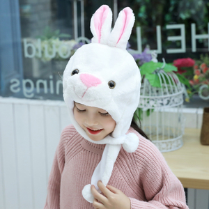 出口动物帽子粉色耳朵头小白兔儿童成人头饰灰兔幼儿园亲子表演出