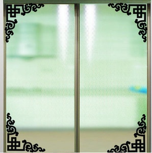 中式对角线花边墙贴 玻璃窗户家具对角花装饰贴纸 边角镜面玻璃贴