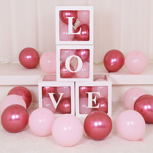 618love气球透明盒子告白求婚生日背景墙商场活动布置场景装饰