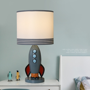 北欧地中海创意火箭台灯男孩卡通儿童房样板房卧室装饰床头台灯