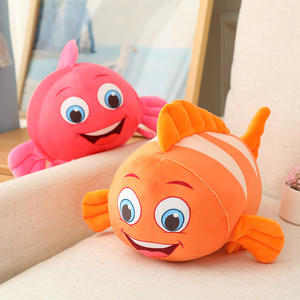 可爱小丑鱼公仔热带鱼毛绒玩具抱枕海底总动员鱼玩偶儿童生日礼物