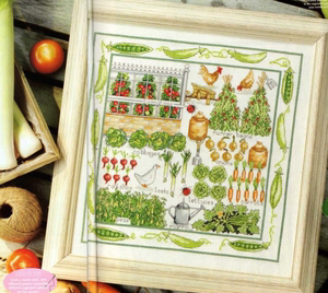 十字绣电子图纸重绘文件Cross Stitch Gold 48 杂志-厨房的菜园
