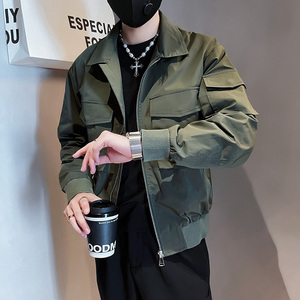 155秋装青年韩版休闲外套XS小码男装短款修身工装夹克S矮个子上衣