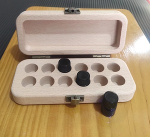 精油盒子精油收纳盒情侣盒2毫升12瓶榉木精油开背按摩包装实木盒